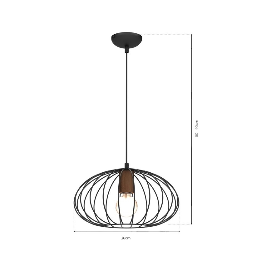Lampadario su corda MERIDIANO 1xE27/60W/230V