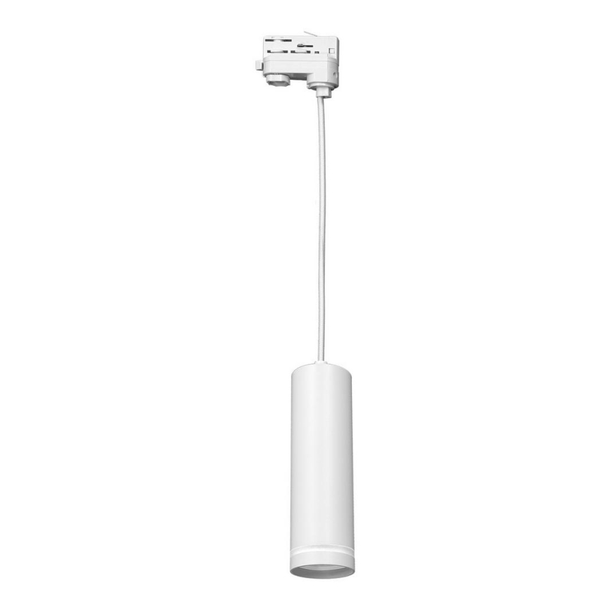 Lampadario su corda per sistema a binario trifase PIPE 1xGU10/25W/230V bianco