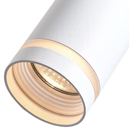 Lampadario su corda per sistema a binario trifase PIPE 1xGU10/25W/230V bianco