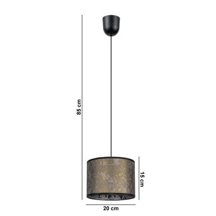 Lampadario su corda REZO 1xE27/60W/230V oro