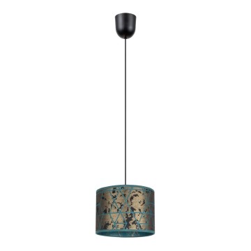 Lampadario su corda  REZO 1xE27/60W/230V oro/turchese