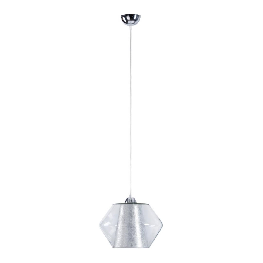 Lampadario su corda  RODOES 1xE27/60W/230V argento