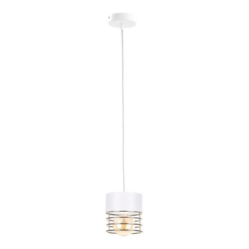 Lampadario su corda  ROY 1xE27/60W/230V bianco