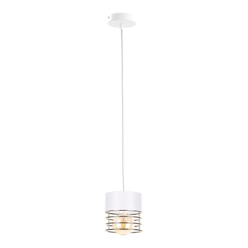 Lampadario su corda  ROY 1xE27/60W/230V bianco