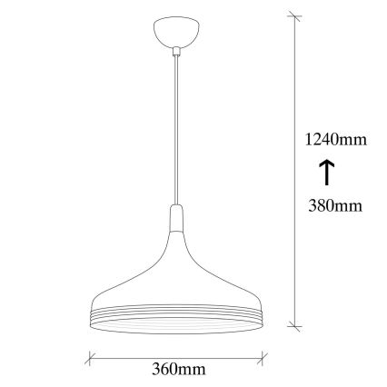 Lampadario su corda SAGLAM 1xE27/40W/230V bianco