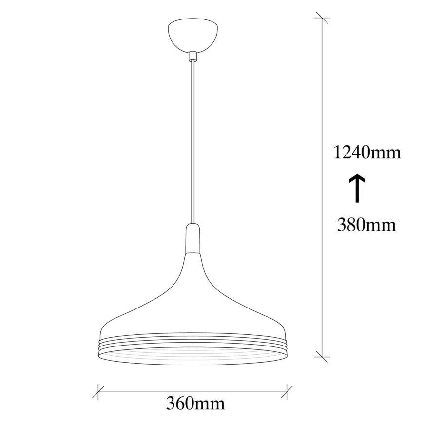 Lampadario su corda SAGLAM 1xE27/40W/230V bianco