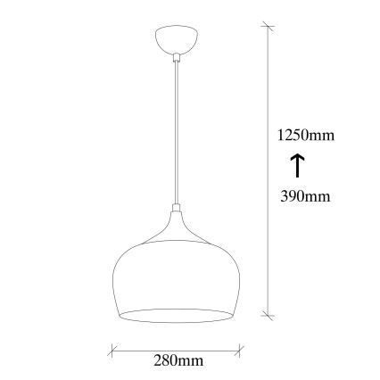 Lampadario su corda SAGLAM 1xE27/40W/230V