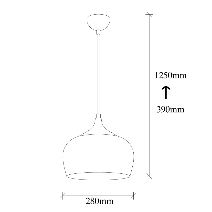Lampadario su corda SAGLAM 1xE27/40W/230V