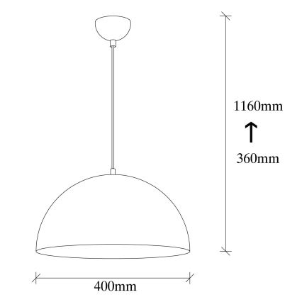 Lampadario su corda SIVANI 1xE27/40W/230V