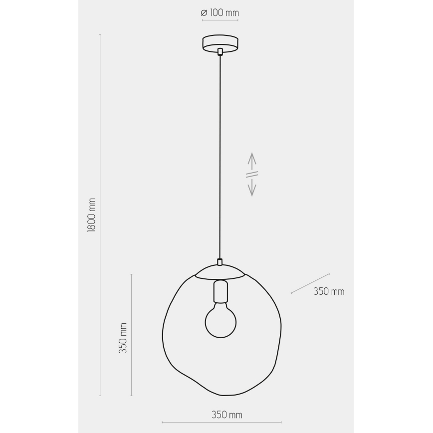 Lampadario su corda SOL 1xE27/60W/230V nero