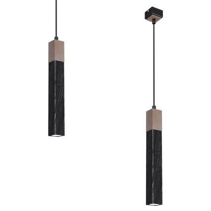 Lampadario su corda  SOLO 1xGU10/MR11/40W/230V nero