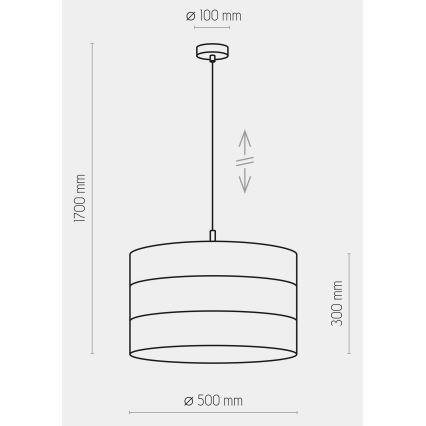 Lampadario su corda TAGO 1xE27/25W/230V nero/oro