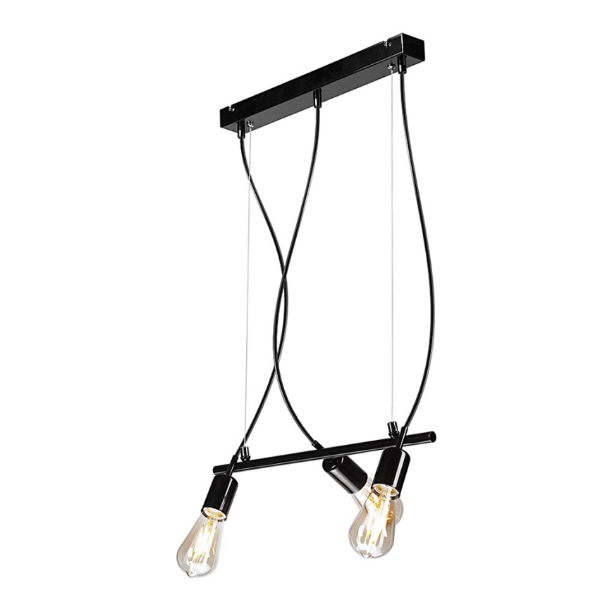 Lampadario su corda TARO 3xE27/60W/230V nero