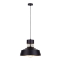 Lampadario su corda TITANIUM 1xE27/60W/230V nero/oro