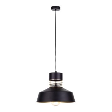 Lampadario su corda TITANIUM 1xE27/60W/230V nero/oro