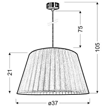 Lampadario su corda TIZIANO 1xE27/60W/230V grigio