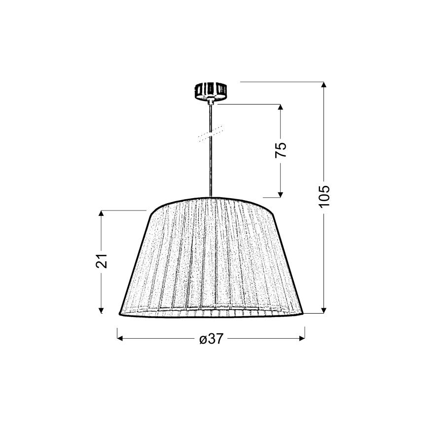Lampadario su corda TIZIANO 1xE27/60W/230V nero