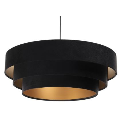 Lampadario su corda TRINITI 1xE27/60W/230V nero/oro