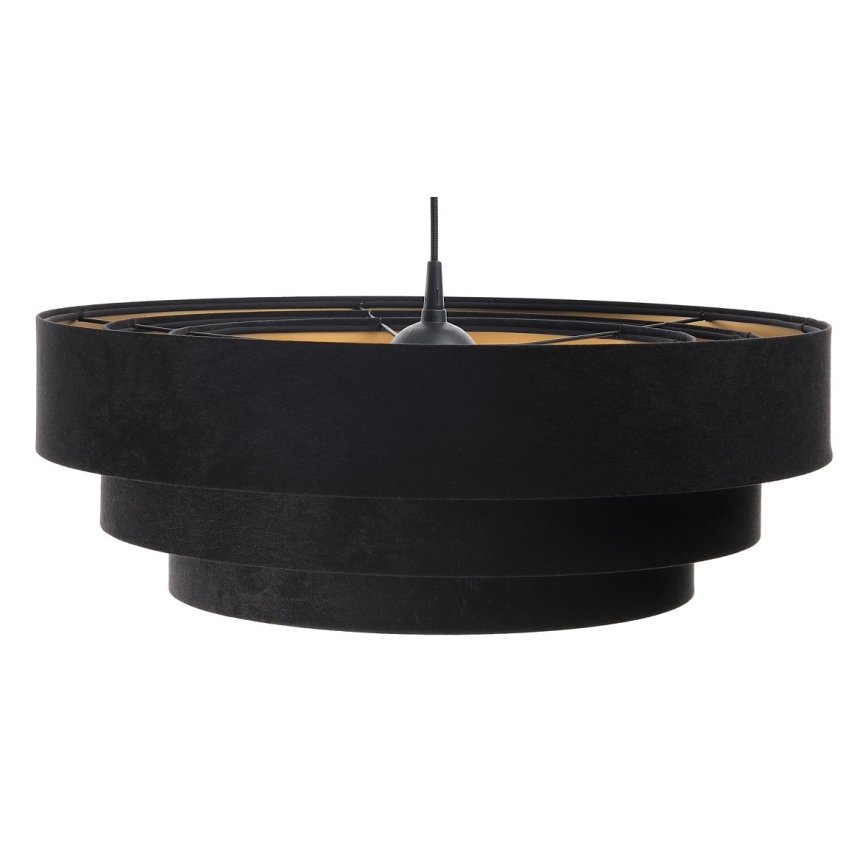 Lampadario su corda TRINITI 1xE27/60W/230V nero/oro