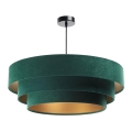 Lampadario su corda TRINITI 1xE27/60W/230V verde/oro