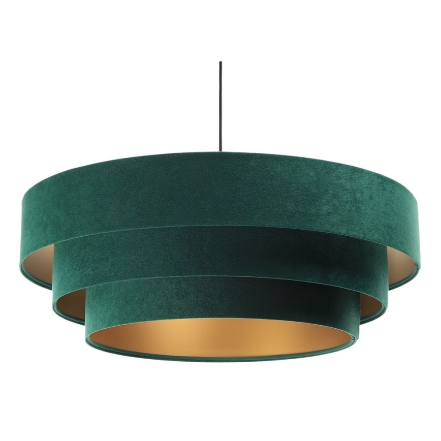 Lampadario su corda TRINITI 1xE27/60W/230V verde/oro