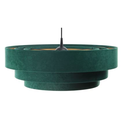 Lampadario su corda TRINITI 1xE27/60W/230V verde/oro