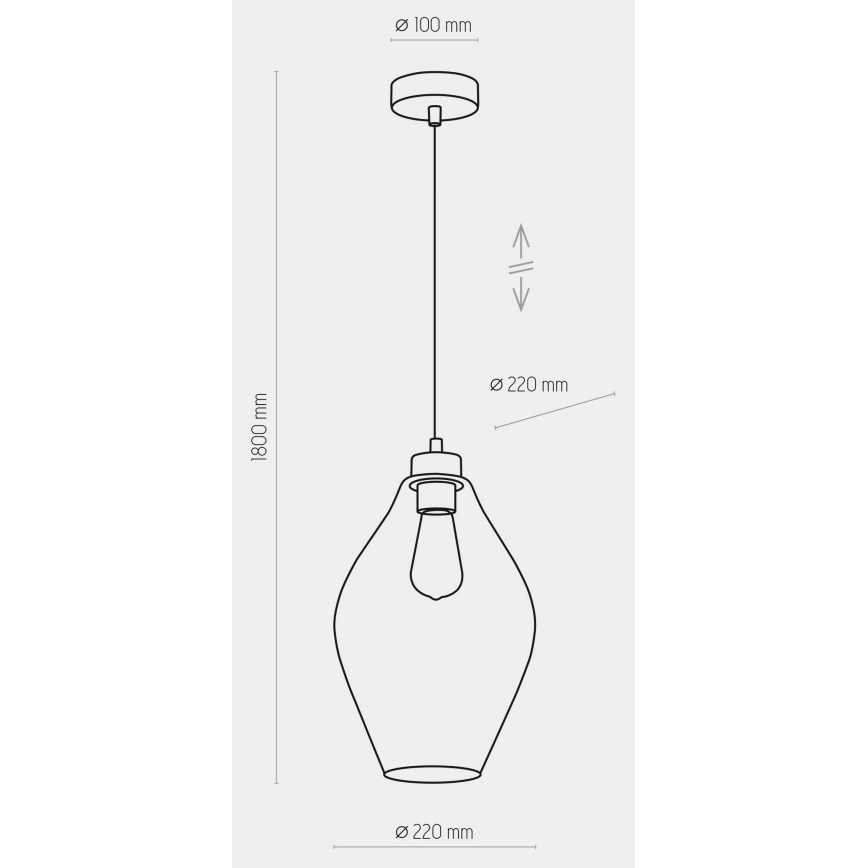 Lampadario su corda  TULON 1xE27/60W/230V