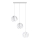 Lampadario su corda TULOS 3xE27/60W/230V bianco