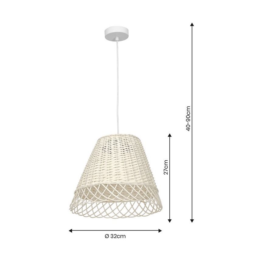 Lampadario su corda VIMINI 1xE27/40W/230V rattan