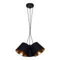 Lampadario su corda  ZOMA 3xE27/60W/260V nero/rame