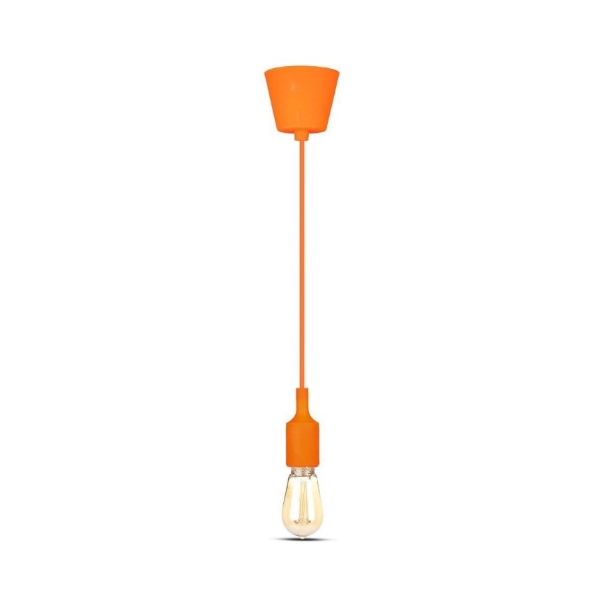Lampadario su filo 1xE27/60W/230V arancione