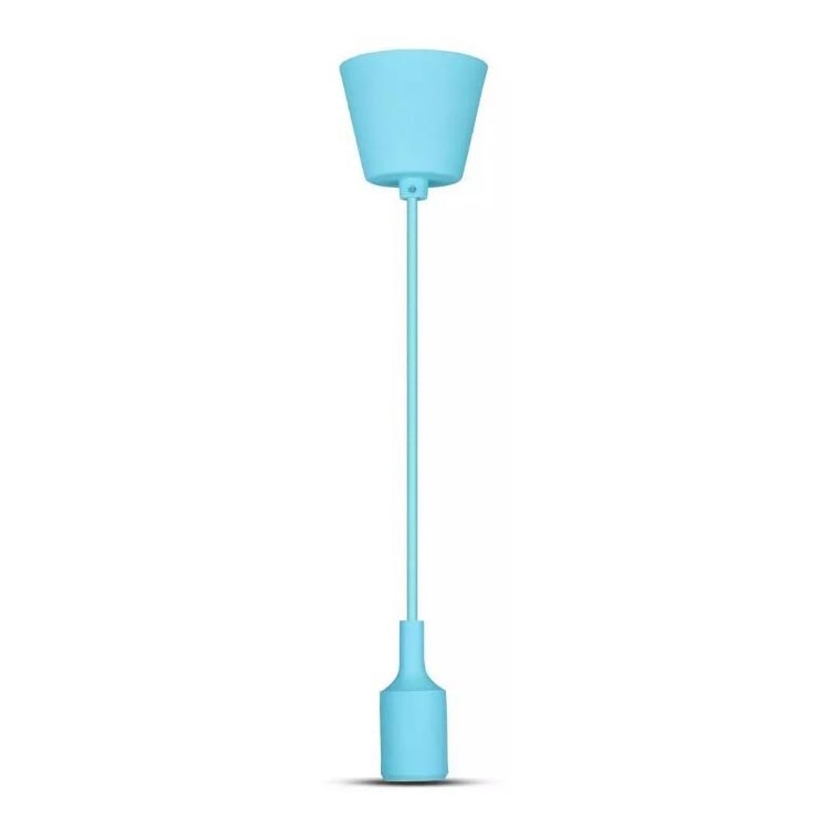 Lampadario su filo 1xE27/60W/230V blu