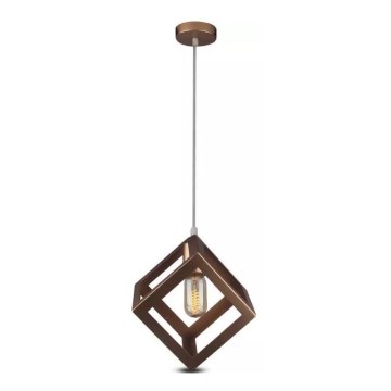 Lampadario su filo  1xE27/60W/230V bronzo