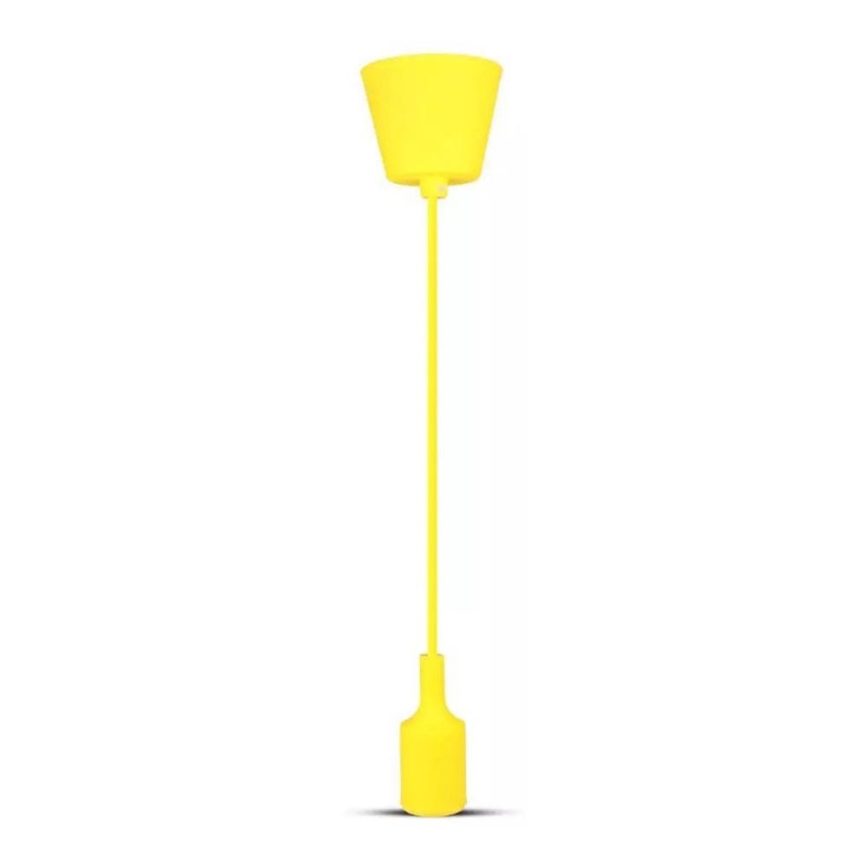 Lampadario su filo 1xE27/60W/230V giallo