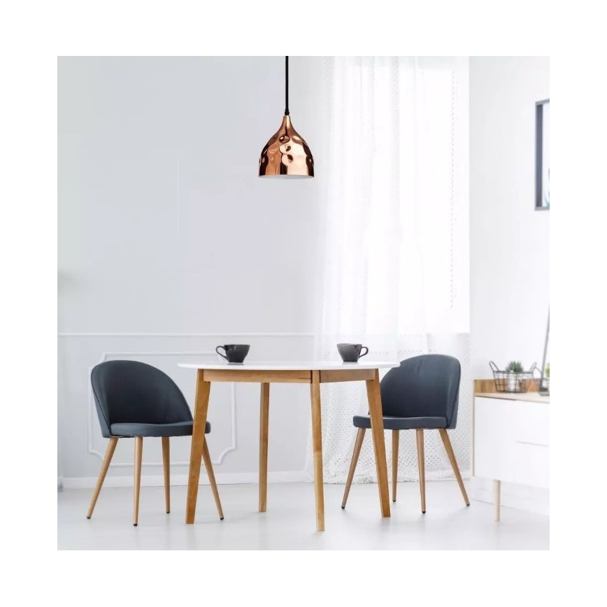Lampadario su filo 1xE27/60W/230V oro rosato
