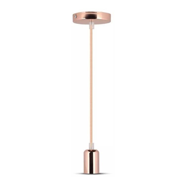 Lampadario su filo 1xE27/60W/230V oro rosato