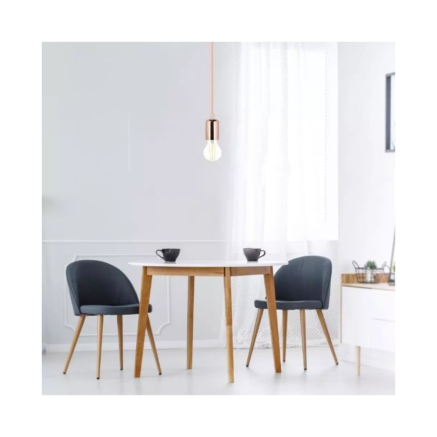 Lampadario su filo 1xE27/60W/230V oro rosato