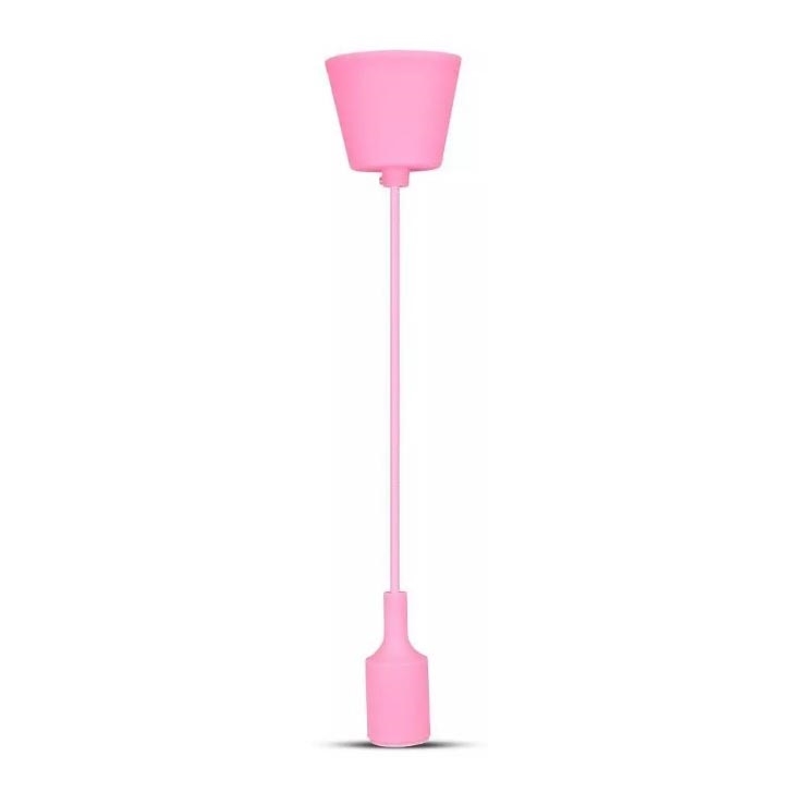 Lampadario su filo 1xE27/60W/230V rosa