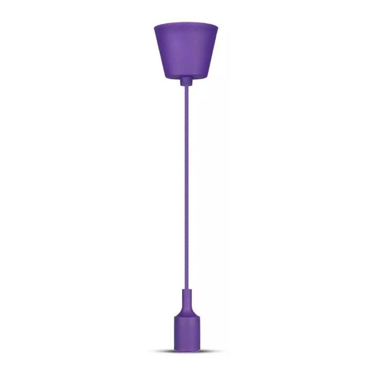 Lampadario su filo 1xE27/60W/230V viola