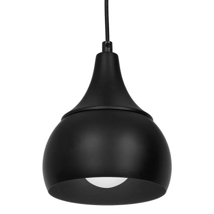 Lampadario su filo AKTAN 3xE27/60W/230V nero tondo