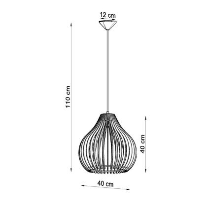 Lampadario su filo APRILLA 1xE27/60W/230V