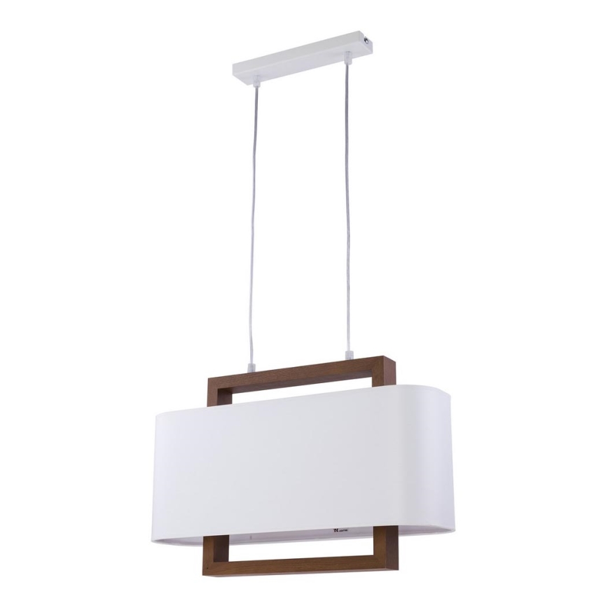 Lampadario su filo ARTEMIDA 1xE27/60W/230V bianco/marrone