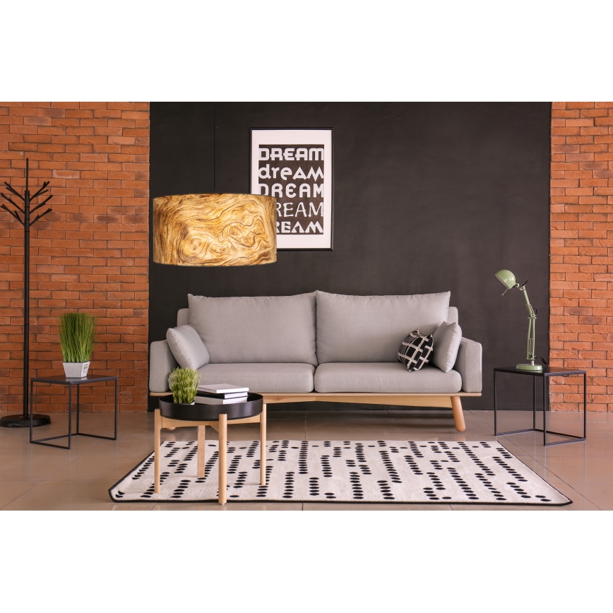 Lampadario su filo AXEL 1xE27/60W/230V beige/marrone