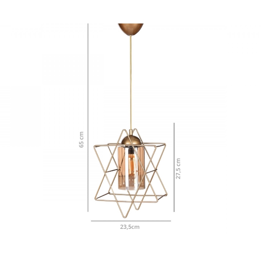 Lampadario su filo AYD 1xE27/60W/230V oro