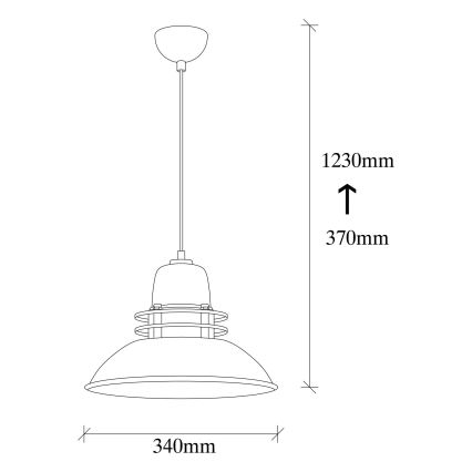 Lampadario su filo BERCESTE 1xE27/40W/230V