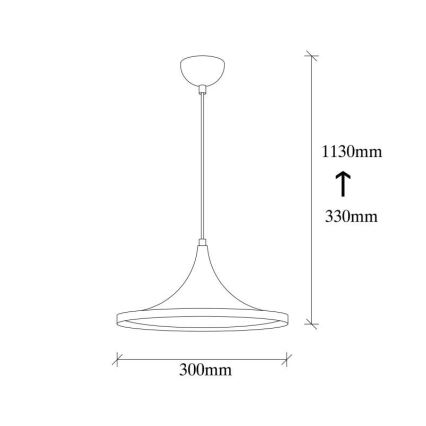 Lampadario su filo BERCESTE 1xE27/40W/230V nero