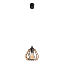 Lampadario su filo BERGO 1xE27/60W/230V nero