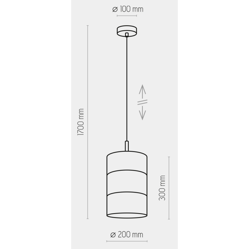 Lampadario su filo BOGART 1xE27/15W/230V bianco/oro