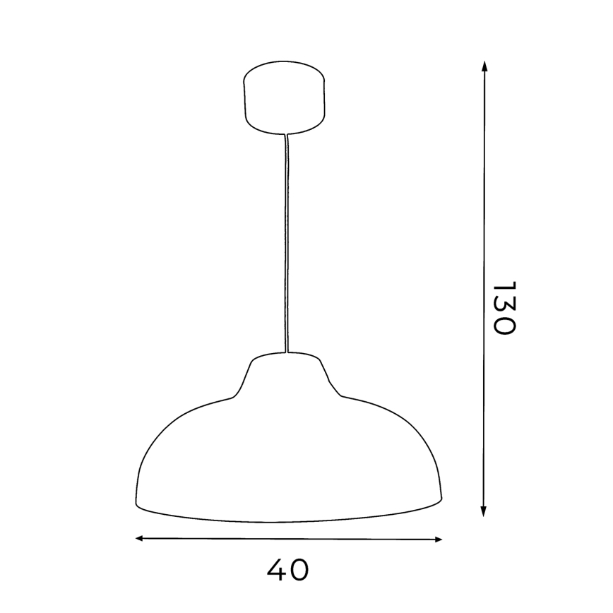 Lampadario su filo BURGOS 1xE27/60W/230V nero