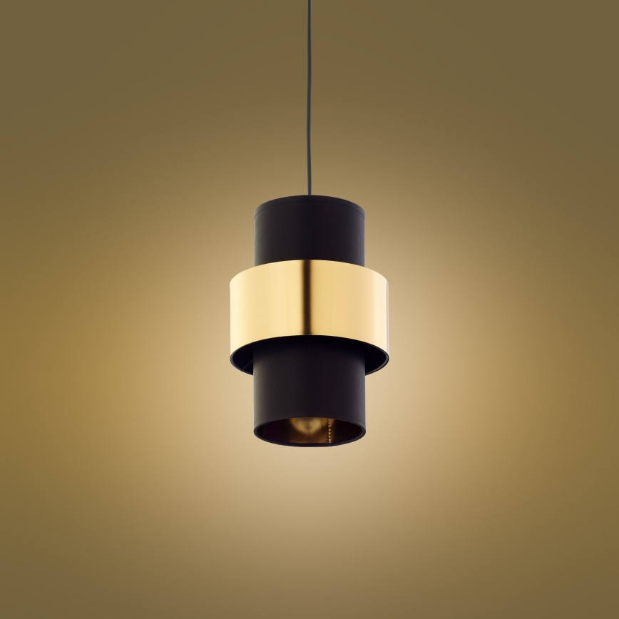 Lampadario su filo  CALISTO 1xE27/15W/230V oro/nero